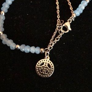 Merx Jewelry - Merx Silver/Blue Beads Bracelet Merx Jewelry - Merx Silver/Blue Beads Bracelet